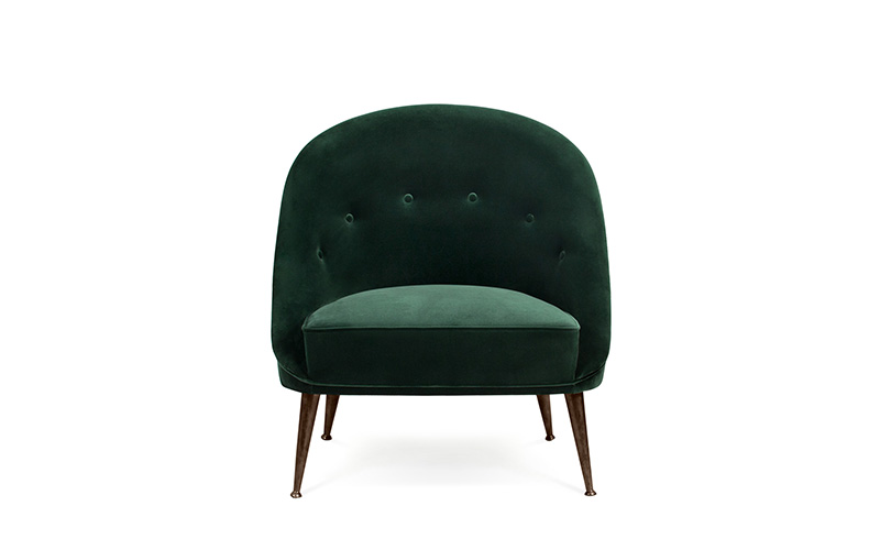 MALAY | Modern Tufted Velvet Armchair by BRABBU